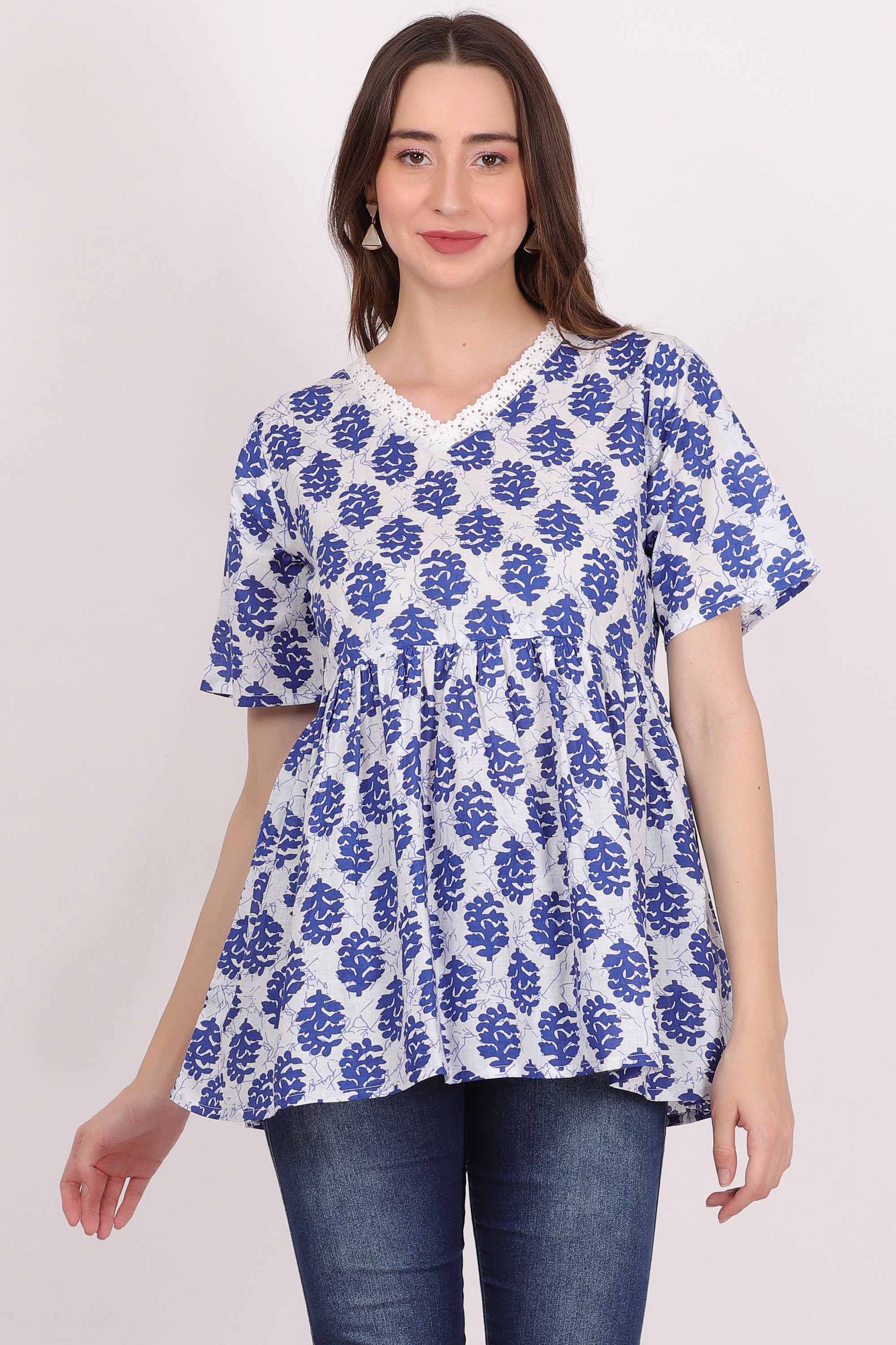 White Lace Tunic Top Khar Clothing 9780