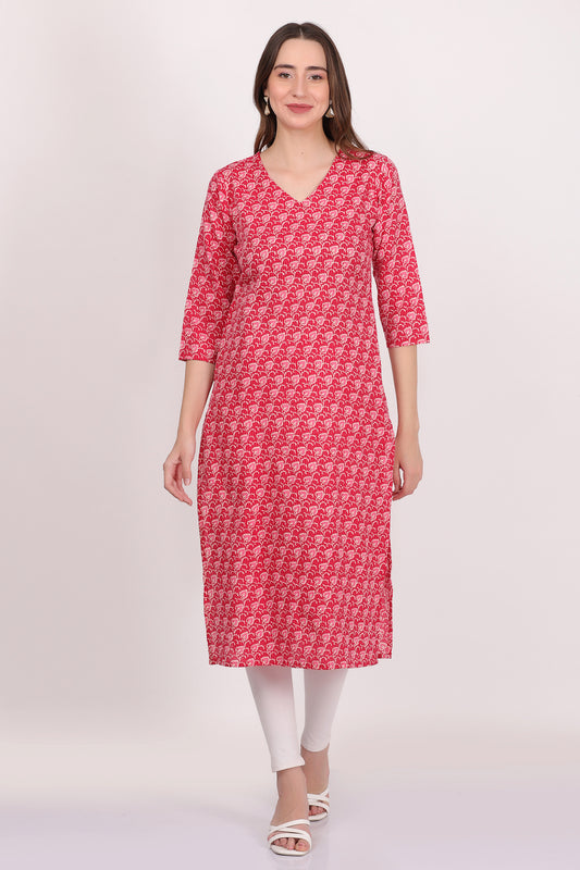 Crimson red (kurta)