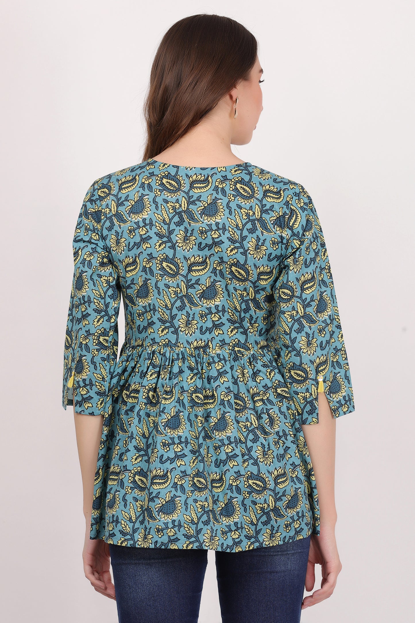 Teal jal (tunic top)