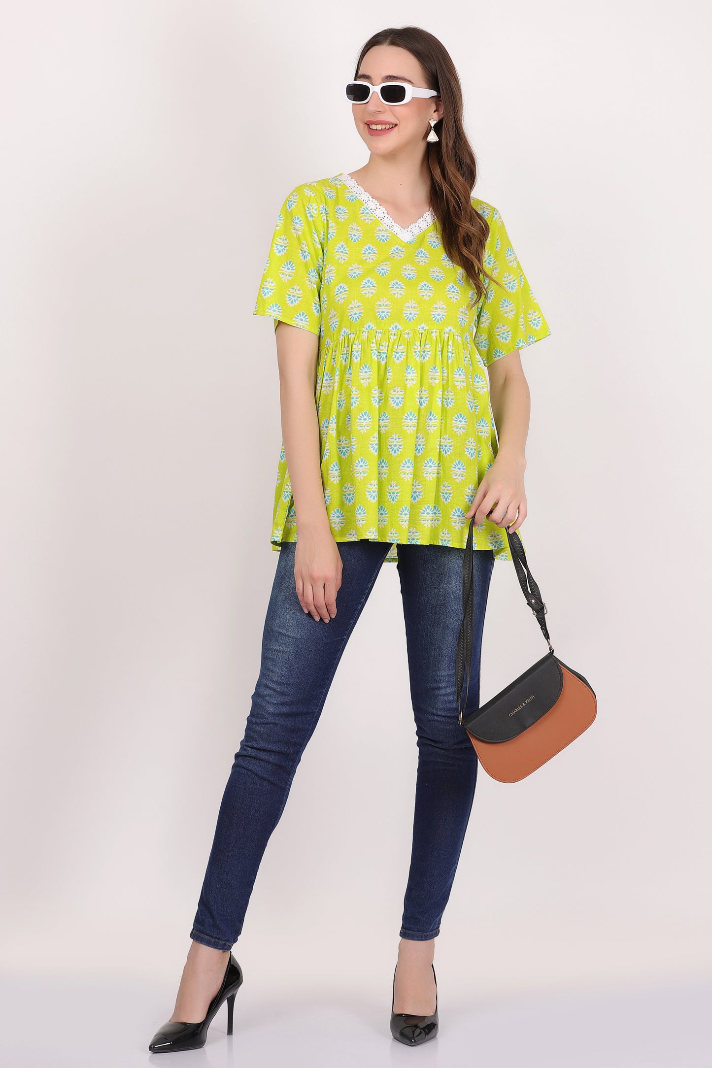 lime lace (tunic top)